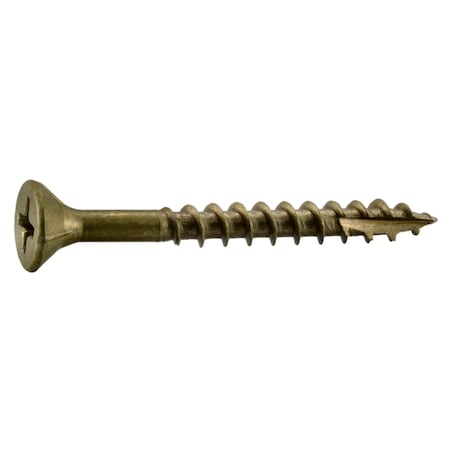 Buildright Deck Screw, #7 x 1-5/8 in, Steel, Flat Head, Phillips Drive, 169 PK 53850